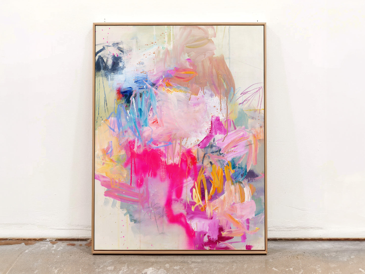 When Flamingos Dance I - Original 63x79cm