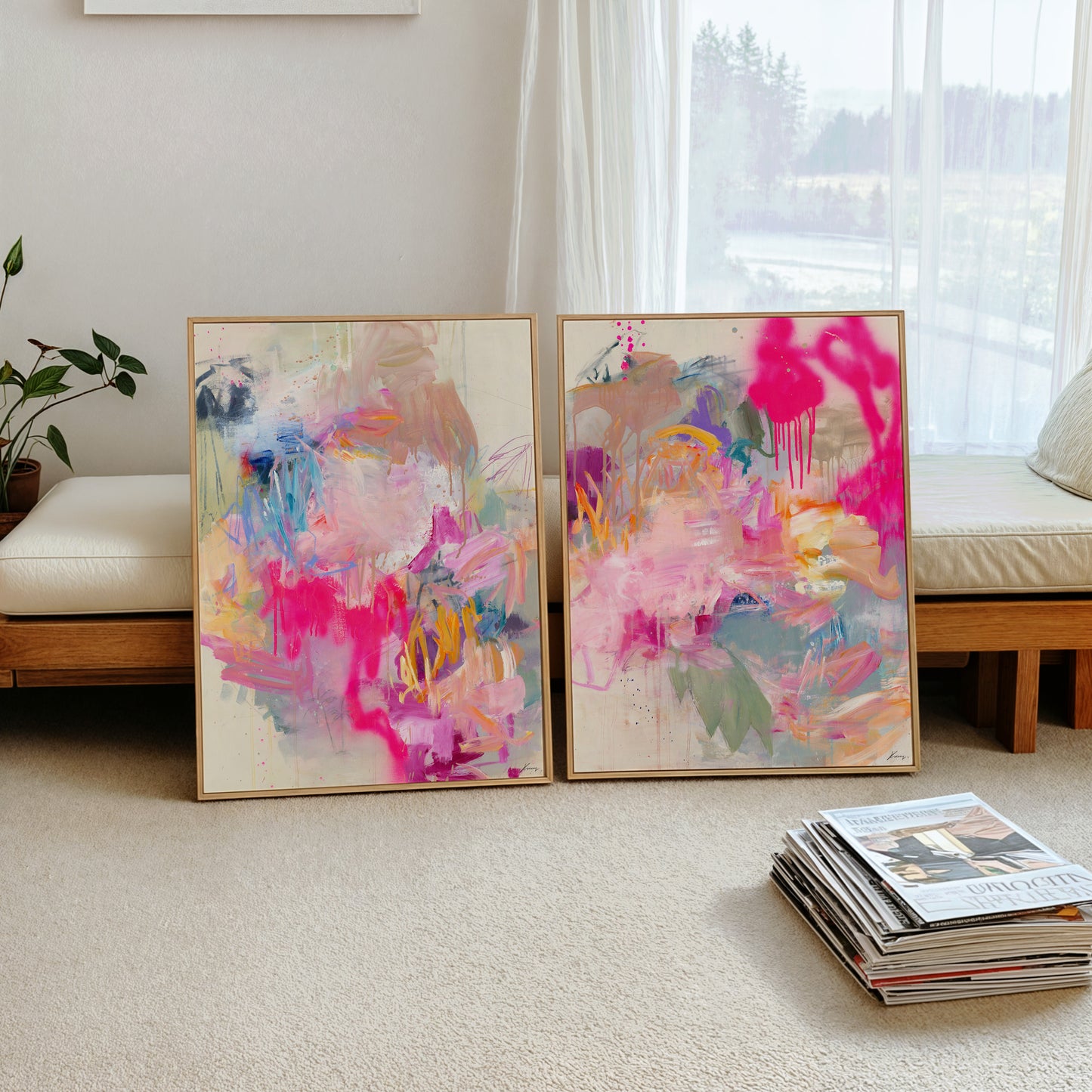 When Flamingos Dance I - Canvas Prints