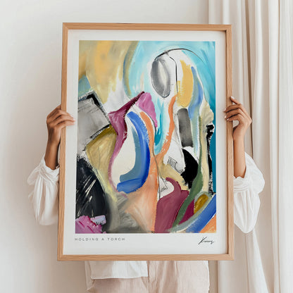 Holding A Torch - Paper print